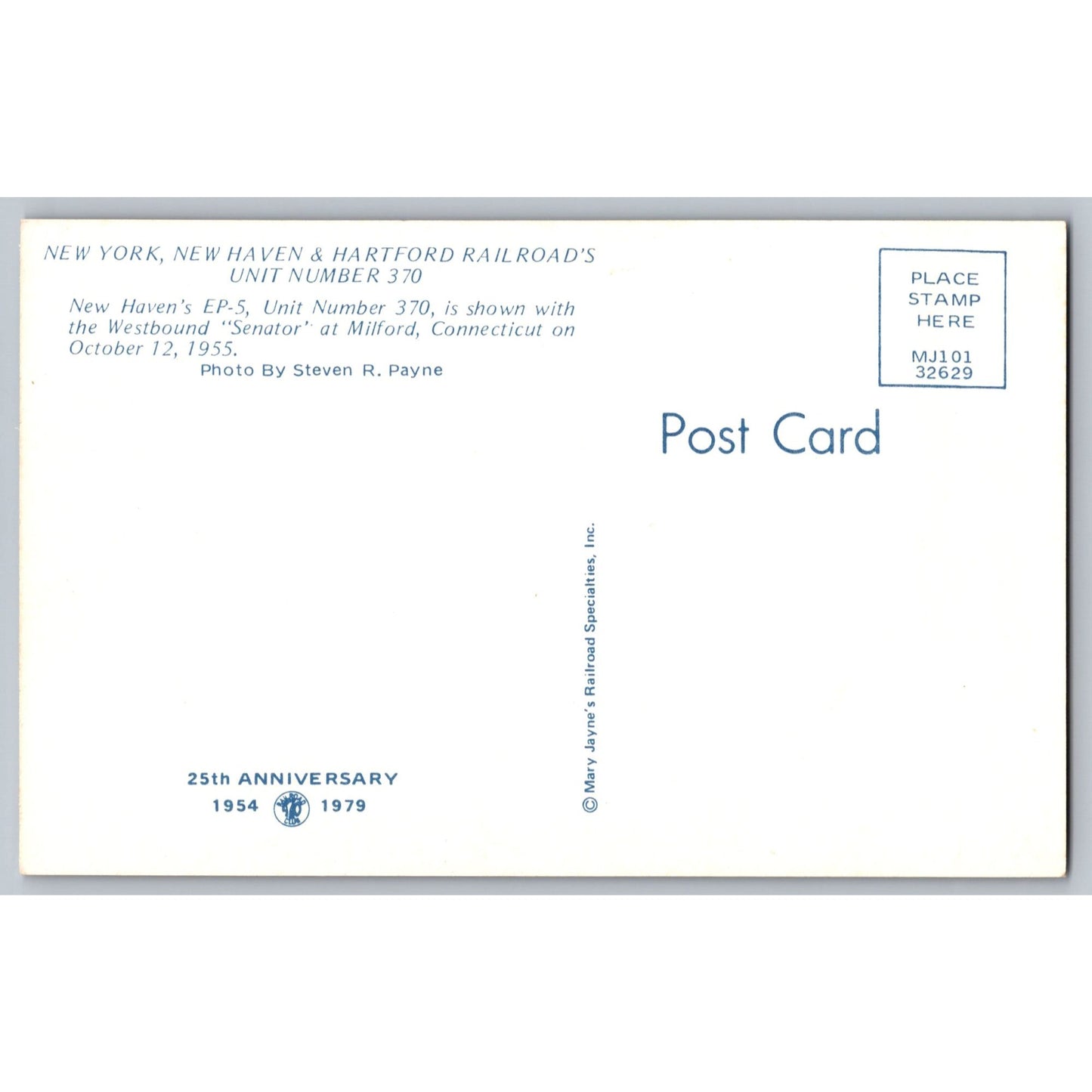 Milford CT Connecticut New York New Haven & Hartford Railroad #370 Postcard