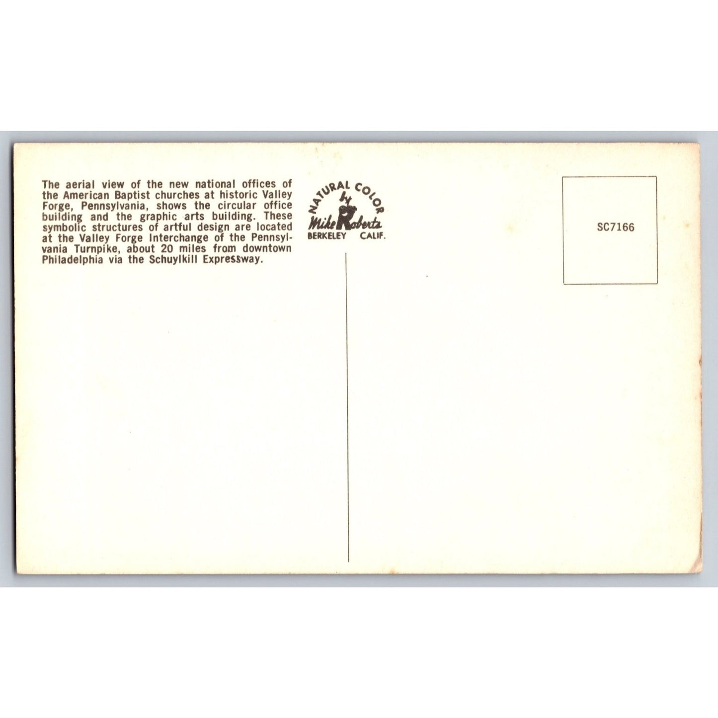 Valley Forge PA Pennsylvania American Baptist Church Office Aerial View Postcard