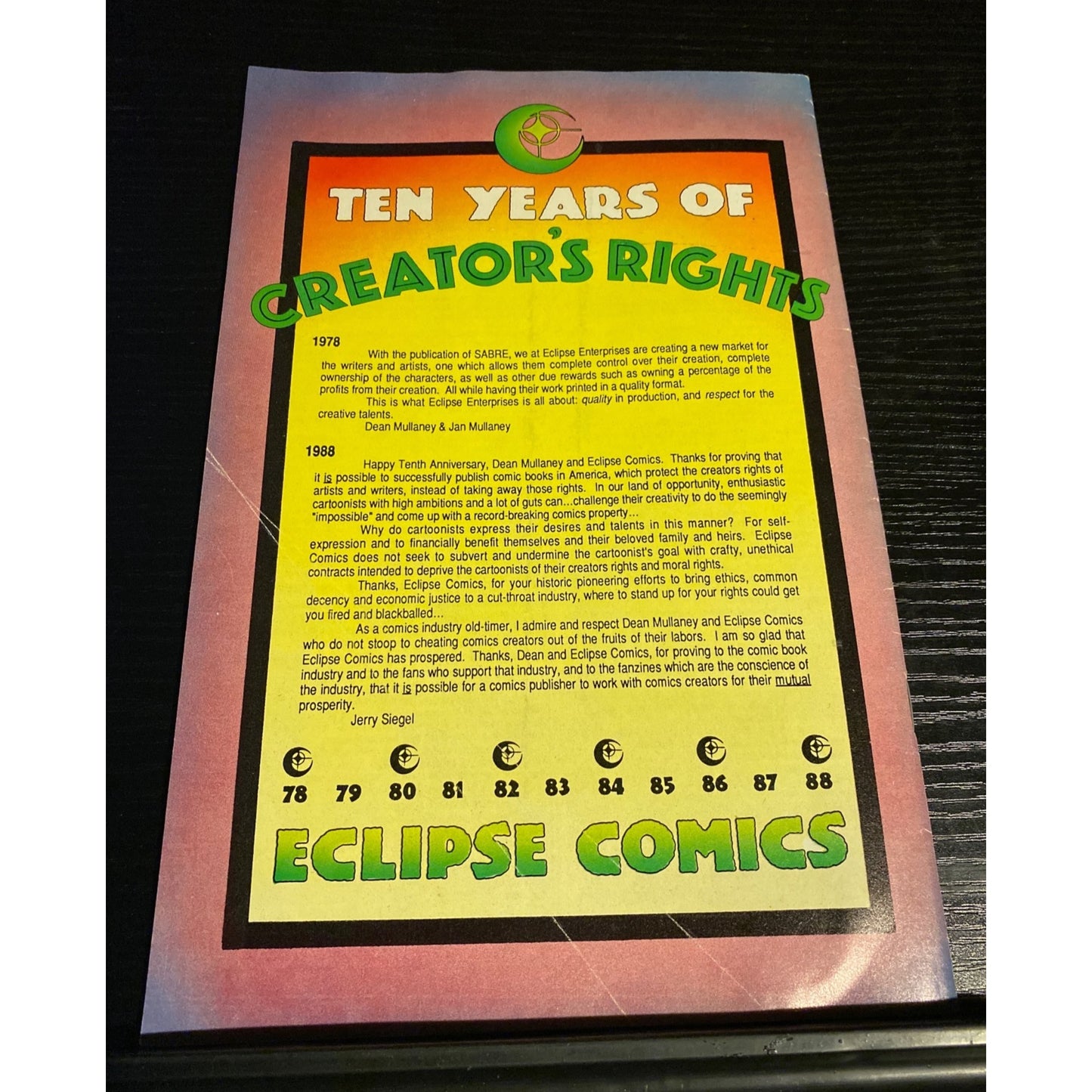 Adolescent Radioactive Black Belt Hamsters No. 9 Eclipse Comics 1988 Vintage Comic Book