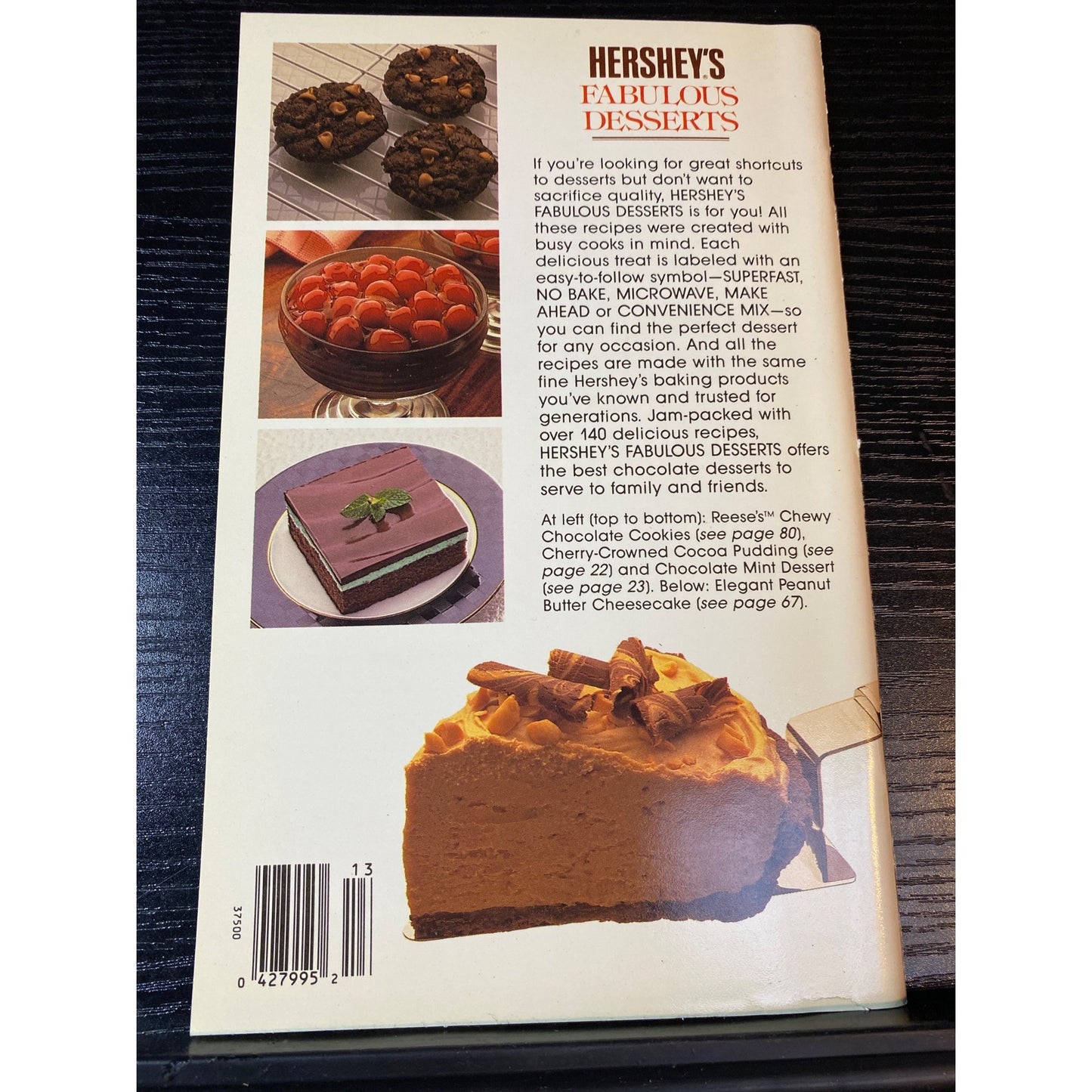 Hersheys Fabulous Desserts Cookbook Booklet 1989 Vol. 5 No. 13 Chocolate & More