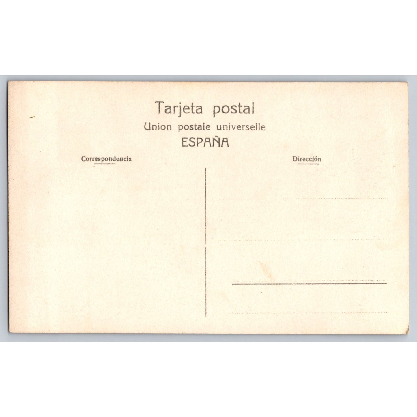 Spain Tarjeta Postal Union Postale Universelle Espana Postcard Unused