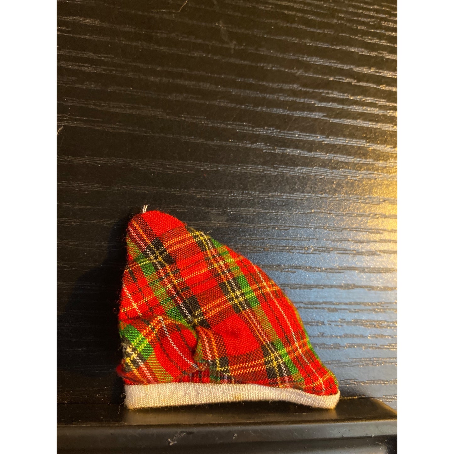 Barbie Fashion Doll Vintage Red Plaid Doll Nightgown with Hat & Button Details
