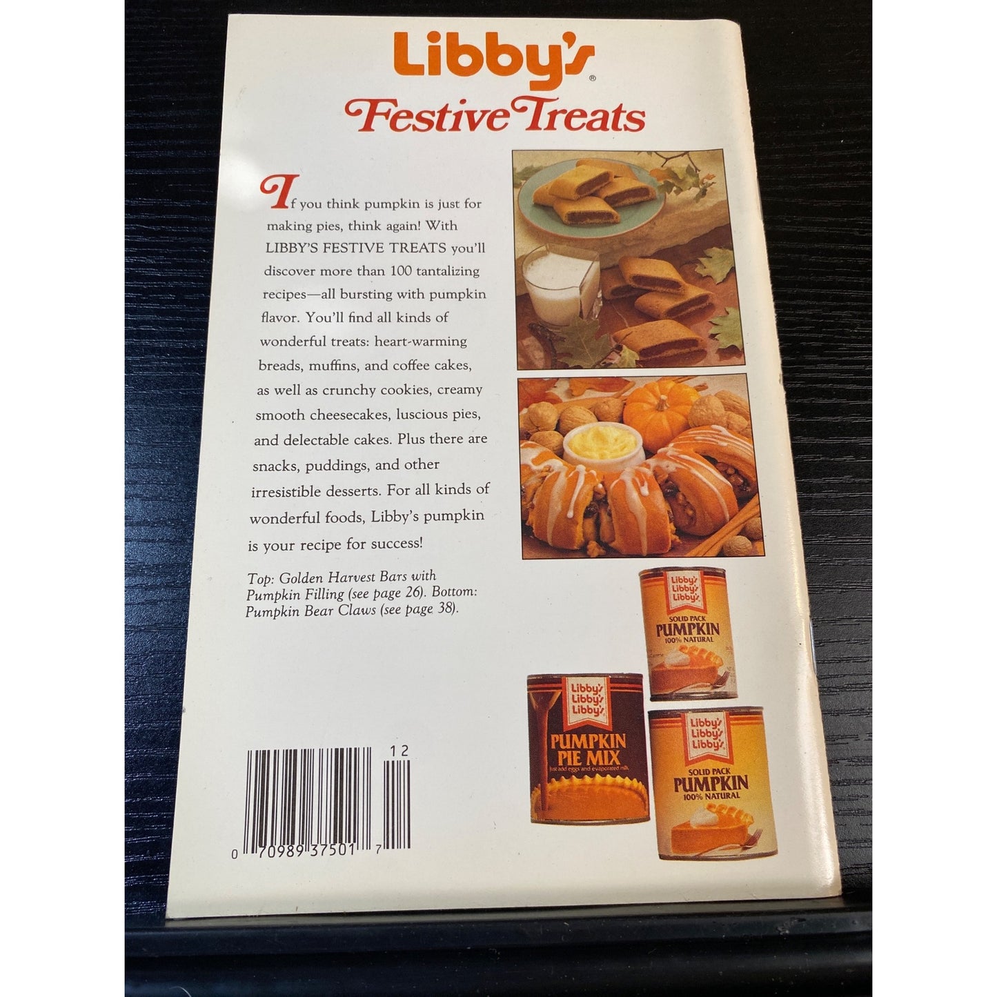 Libbys Festive Treats Cookbook Booklet 1989 Over 100 Pumpkin Recipes