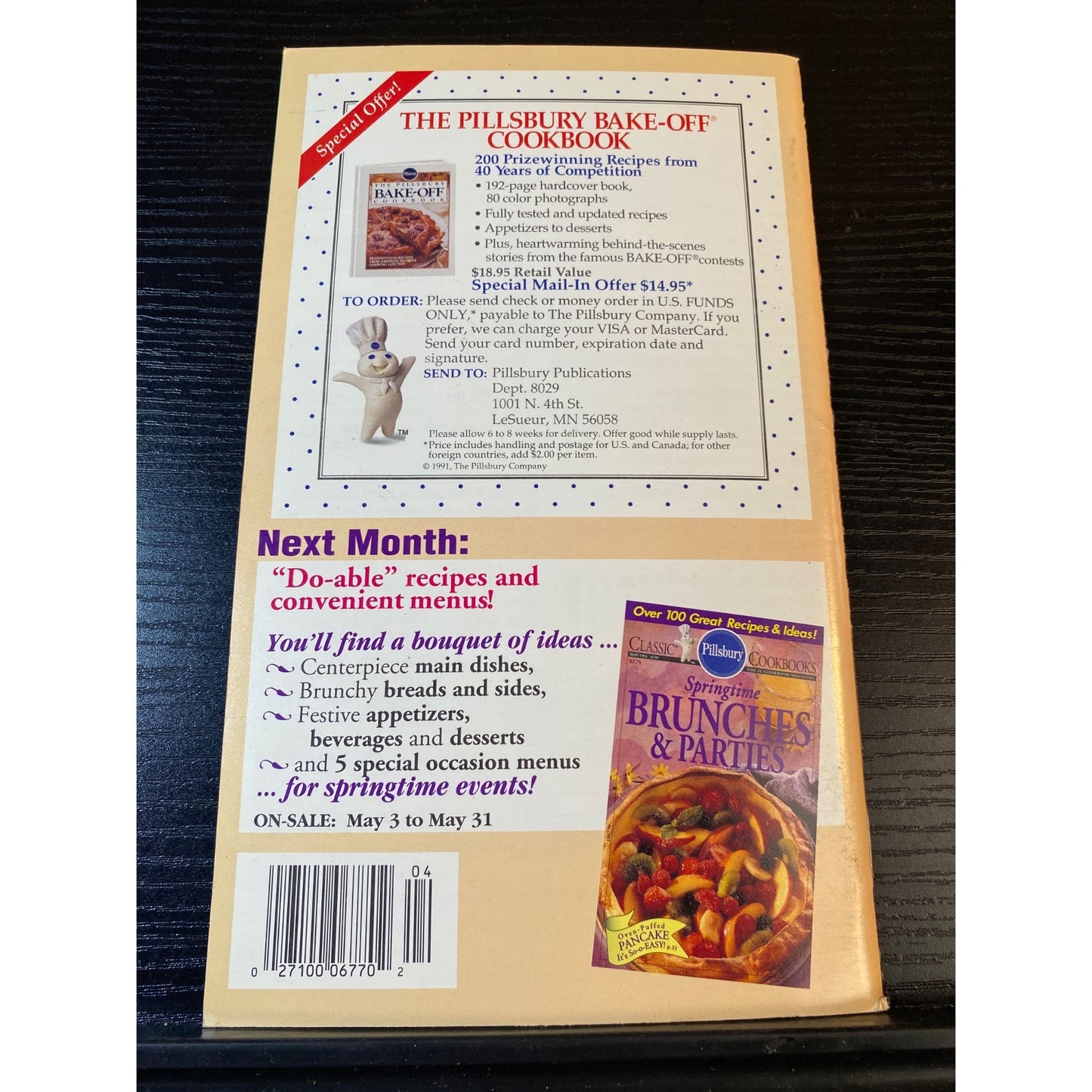 Pillsbury Classic Cookbooks Booklet April 1994 Pasta Breads & Pizza Snacks