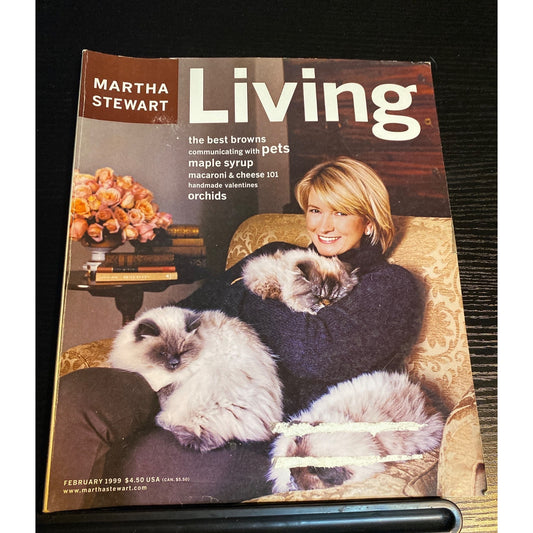 Martha Stewart Living Magazine February 1999  Home Decor Recipes Crafts & More