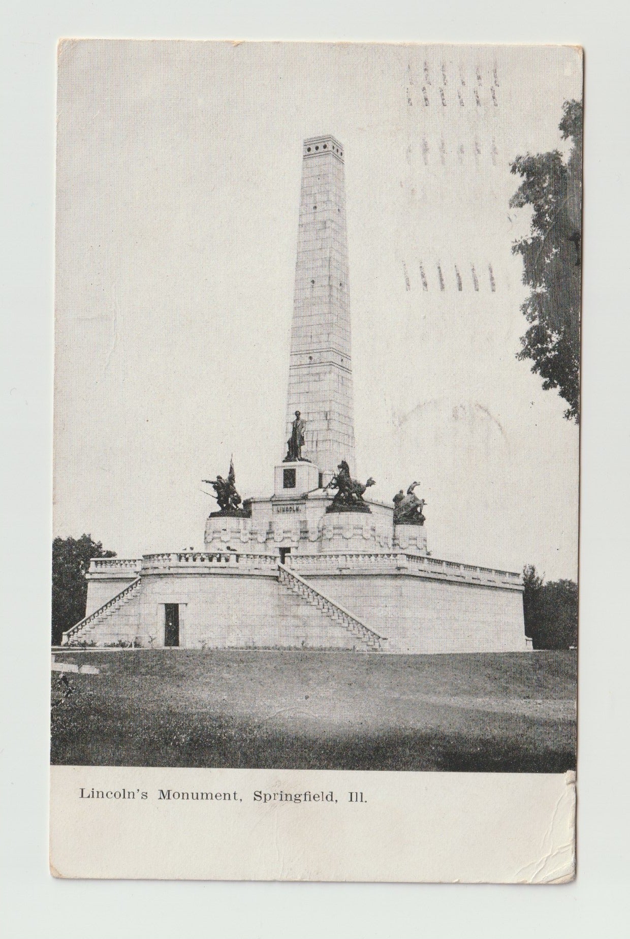 Postcard IL Illinois Springfield Lincoln Monument 1908 Divided Back Used