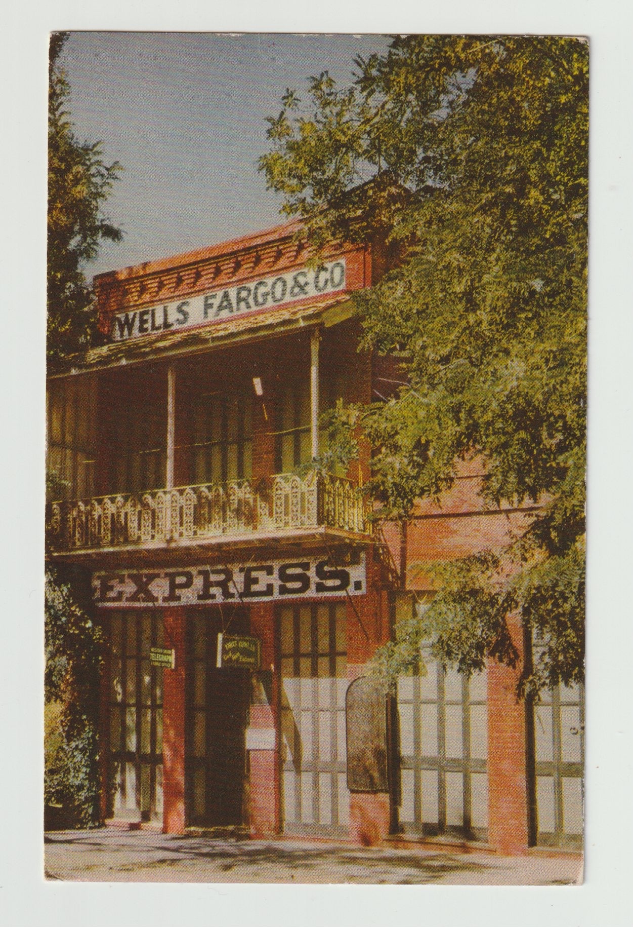 Postcard CA California Sonora Wells Fargo Building Chrome Used