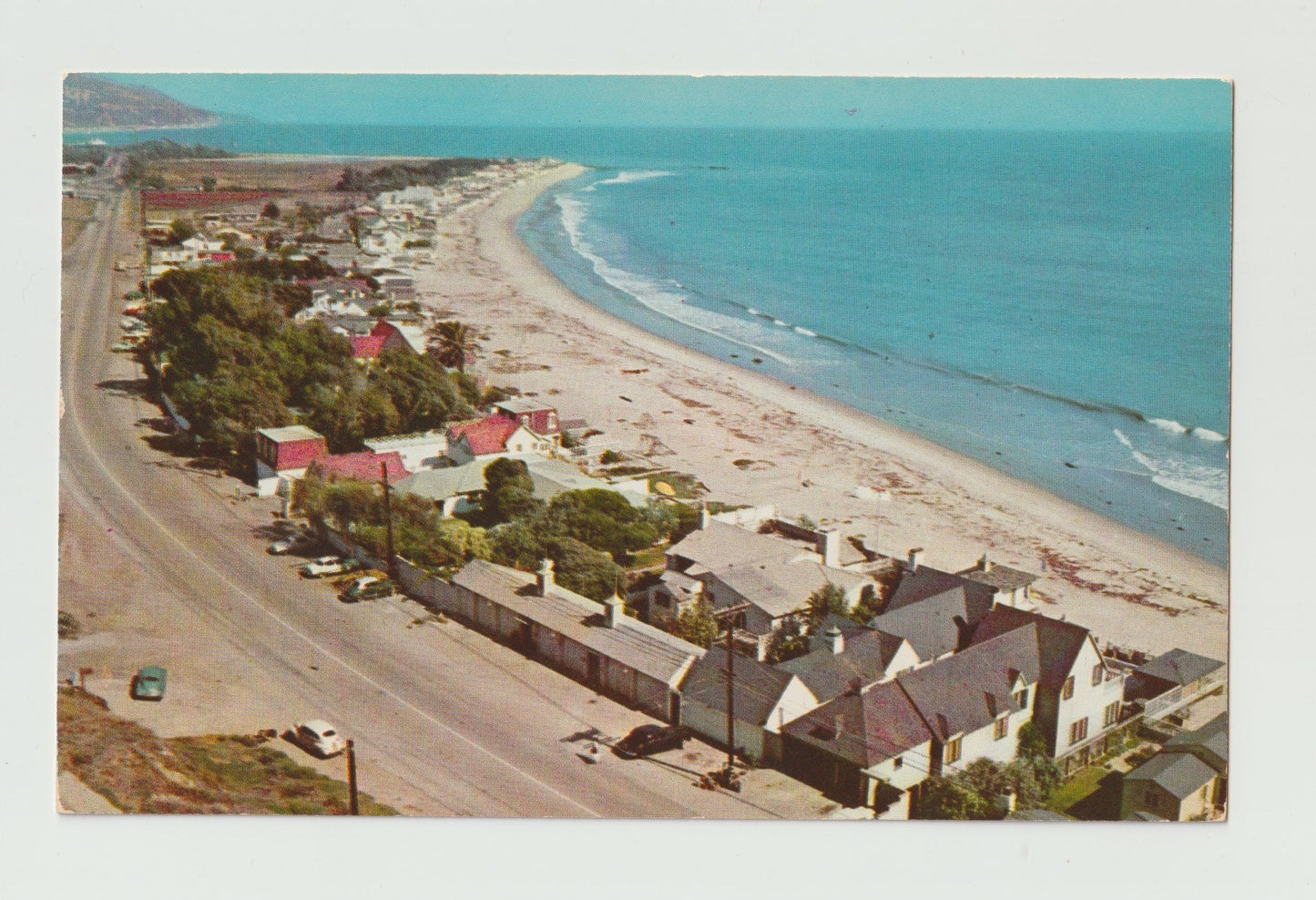 Postcard CA California Malibu Beach Aerial View Chrome Unused