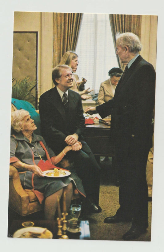 Postcard DC Washington Jimmy Carter & Mother Miz Lillian 1977 Unused