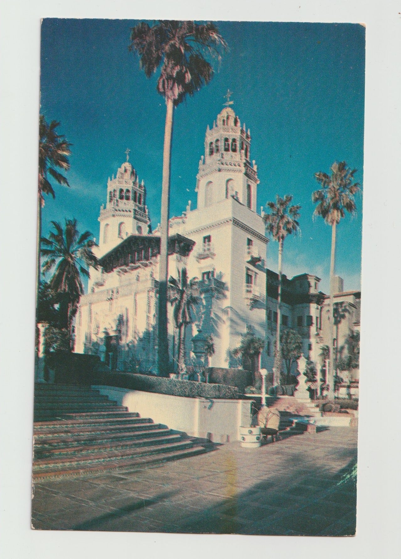 Postcard CA California San Simeon Hearst Historical Monument Chrome Unused