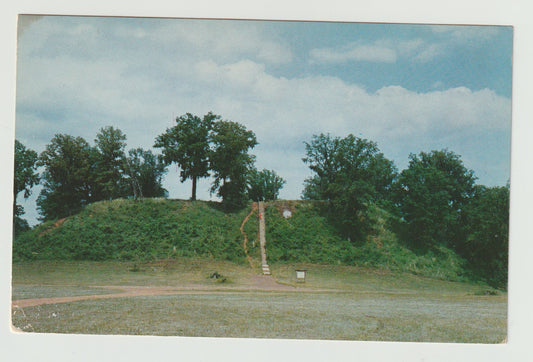 Postcard GA Georgia Blakely Temple Mound Kolomoki State Park Chrome Unused