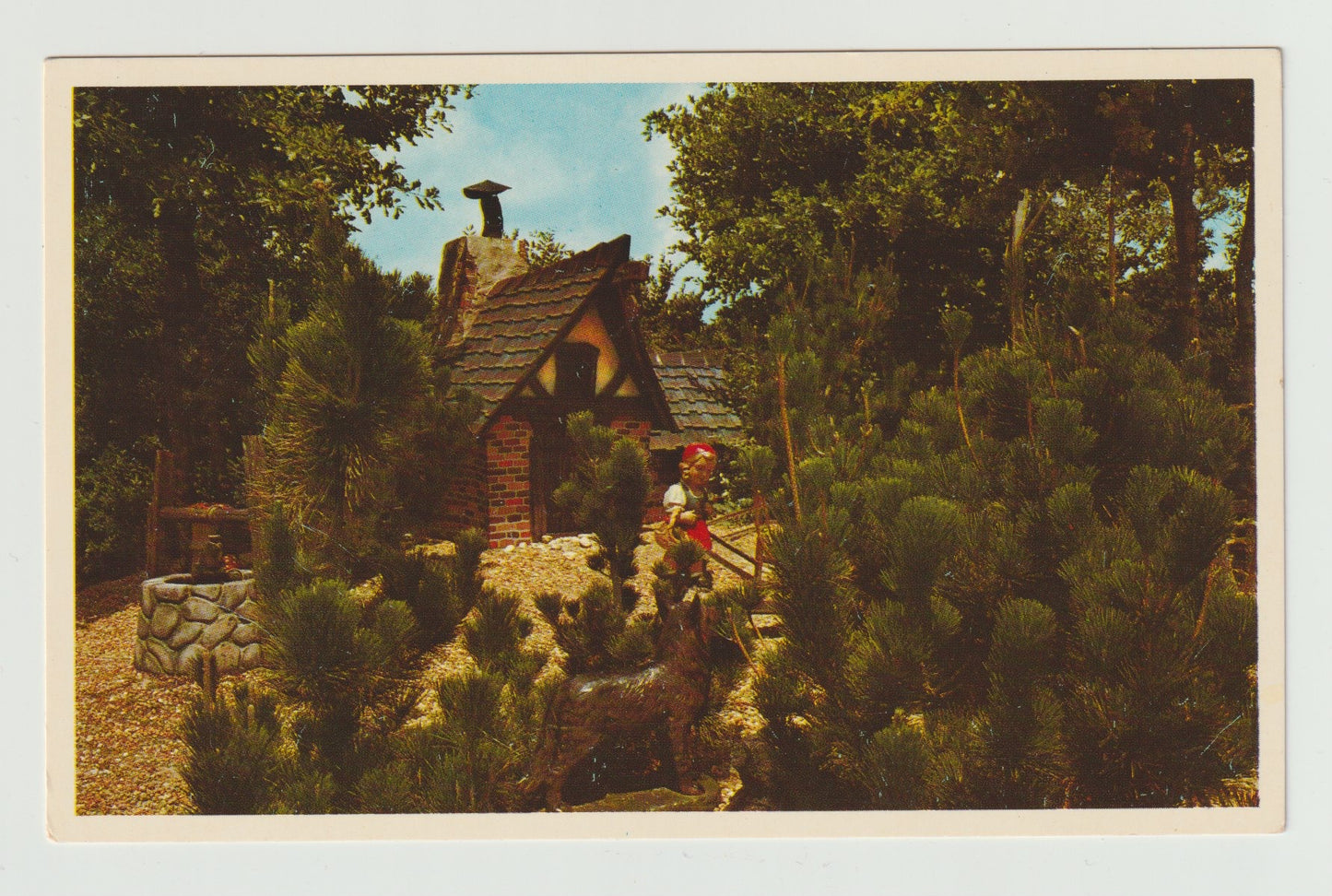 Postcard FL Florida Tampa Busch Gardens Dwarf Village Chrome Unused