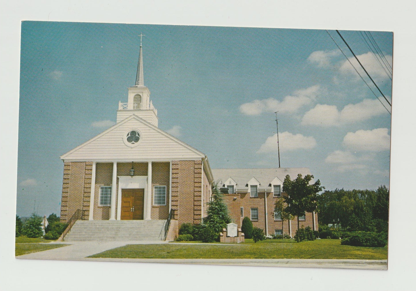 Postcard DE Delaware Milford St John's RC Church Chrome Unused