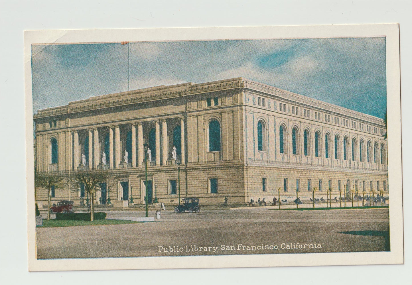 Postcard CA California San Francisco Public Library White Border Reprint