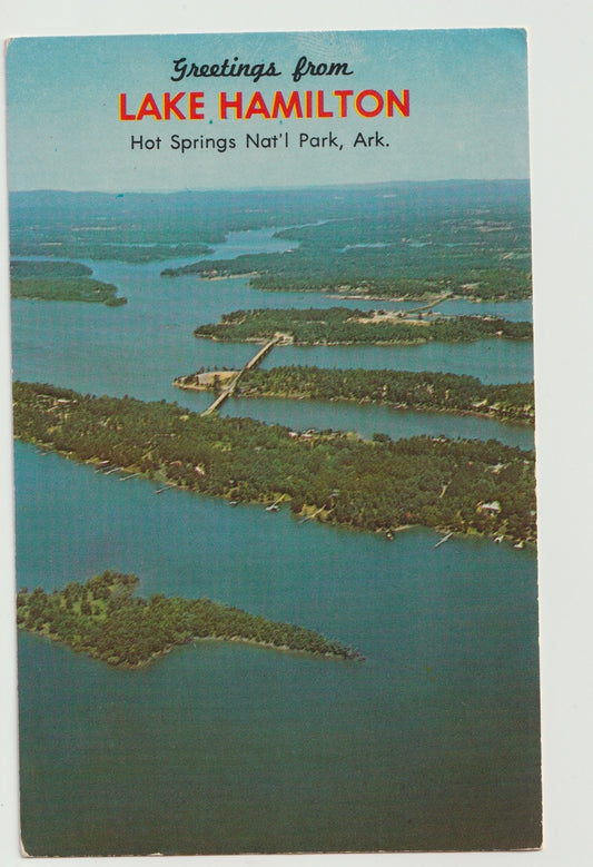 Postcard AR Arkansas Hot Springs National Park Aerial View Chrome Unused