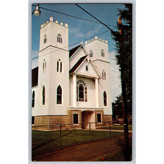 Tylerton Smith Island MD Maryland Union Methodist Church Chrome Postcard Unused