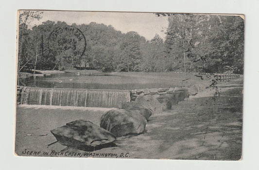 Postcard DC Washington Scene in Rock Creek 1908 Used