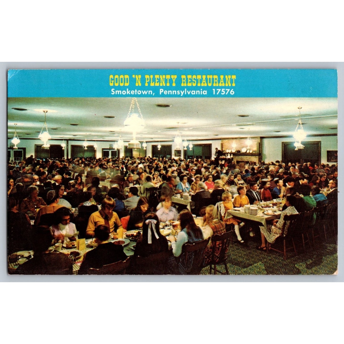 Smoketown PA Pennsylvania Good 'N Plenty Restaurant Chrome Postcard