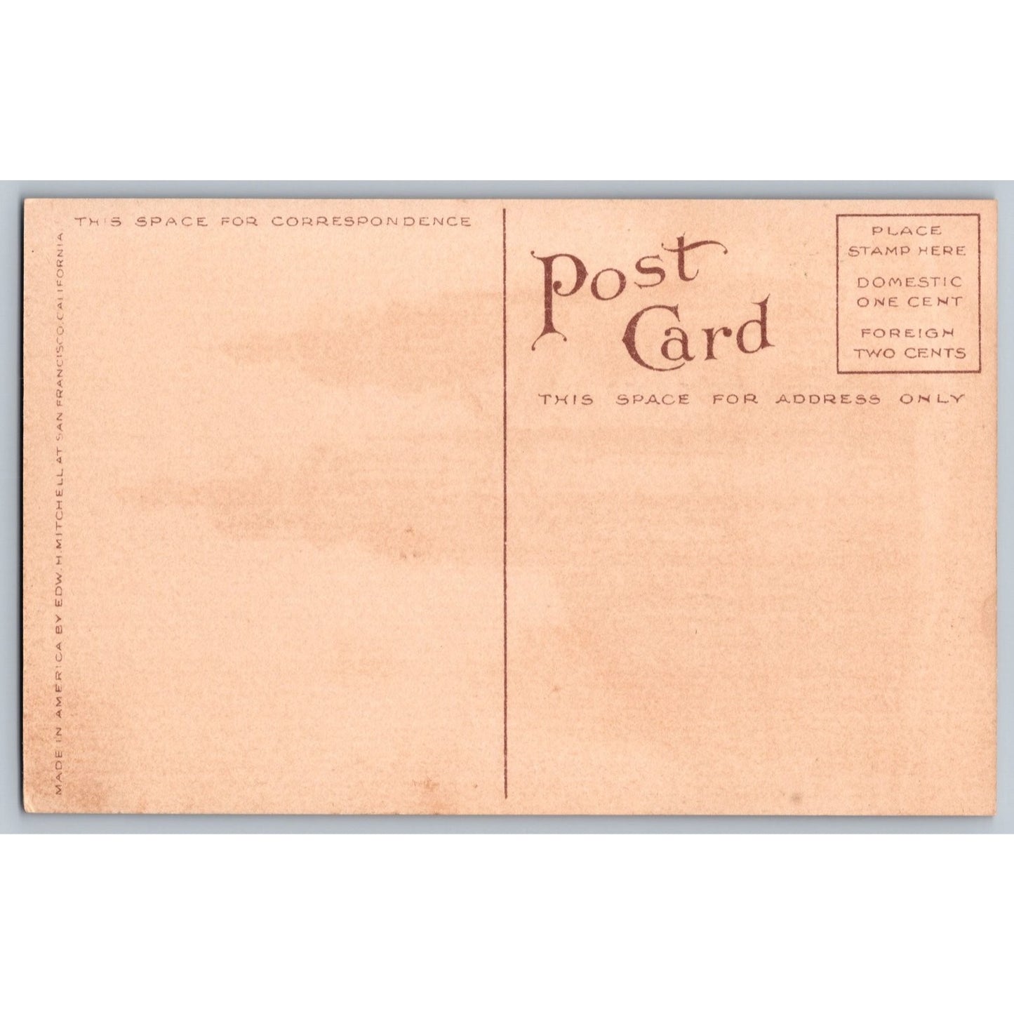 Portland OR Oregon Temple Beth Israel Divided Back Postcard Edw. H. Mitchell