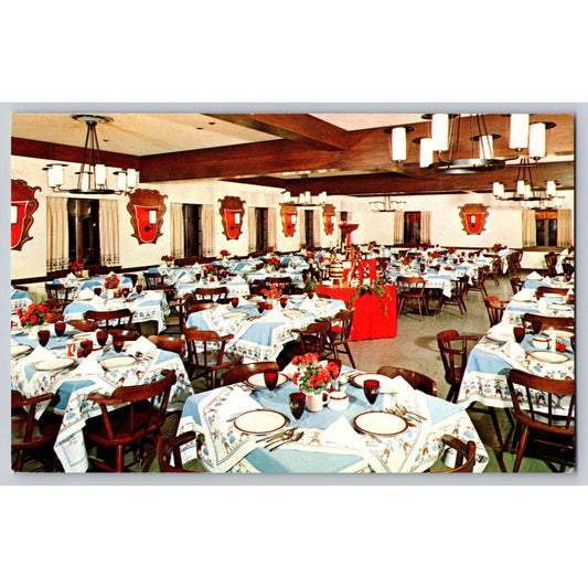 Frankenmuth MI Michigan Bavarian Inn Interior Dining Room 1960s Chrome Postcard