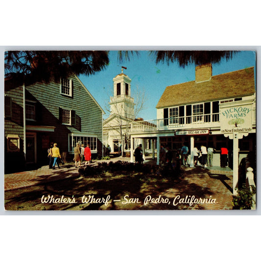 San Pedro CA California Whaler's Wharf San Chrome Postcard Unused