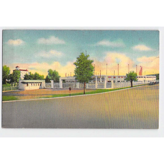Colorado Springs CO Colorado Will Roger's Stadium Broadmoor Linen Postcard Used