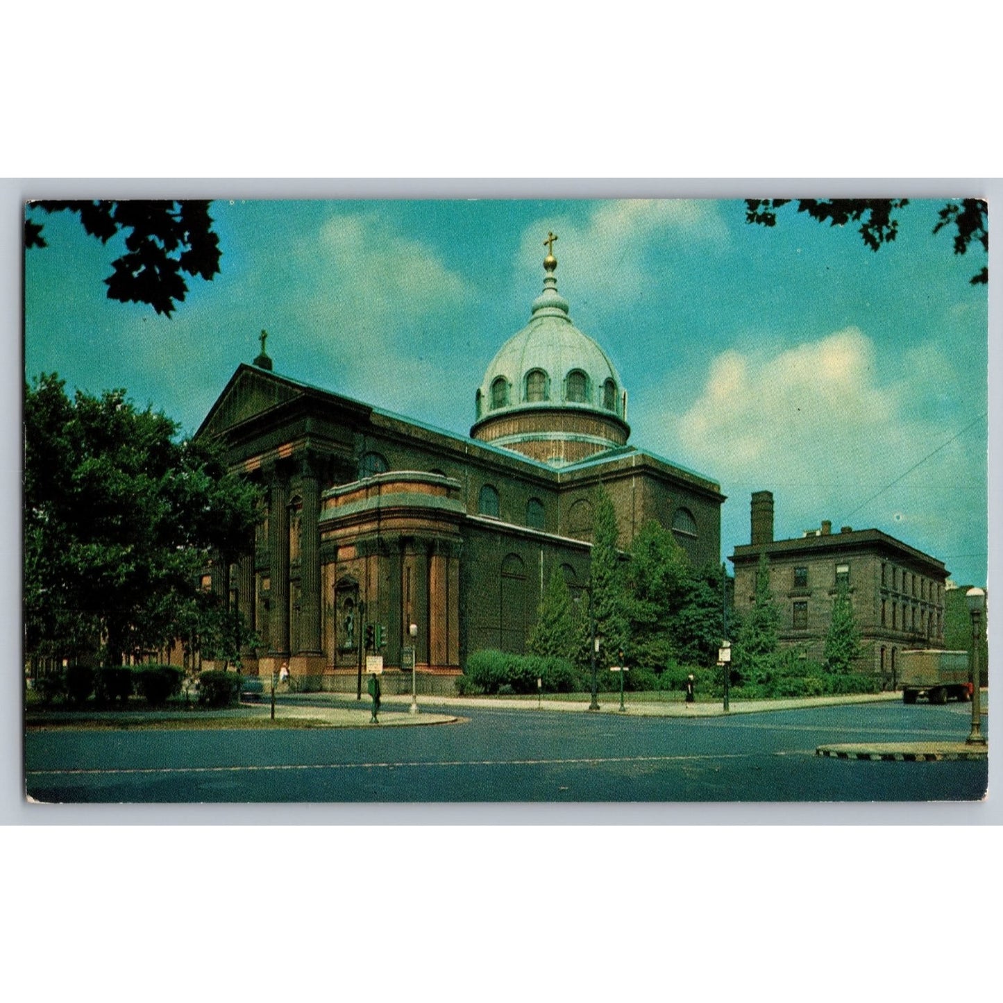 Philadelphia PA Pennsylvania Cathedral of Saint Peter and Paul Chrome Postcard