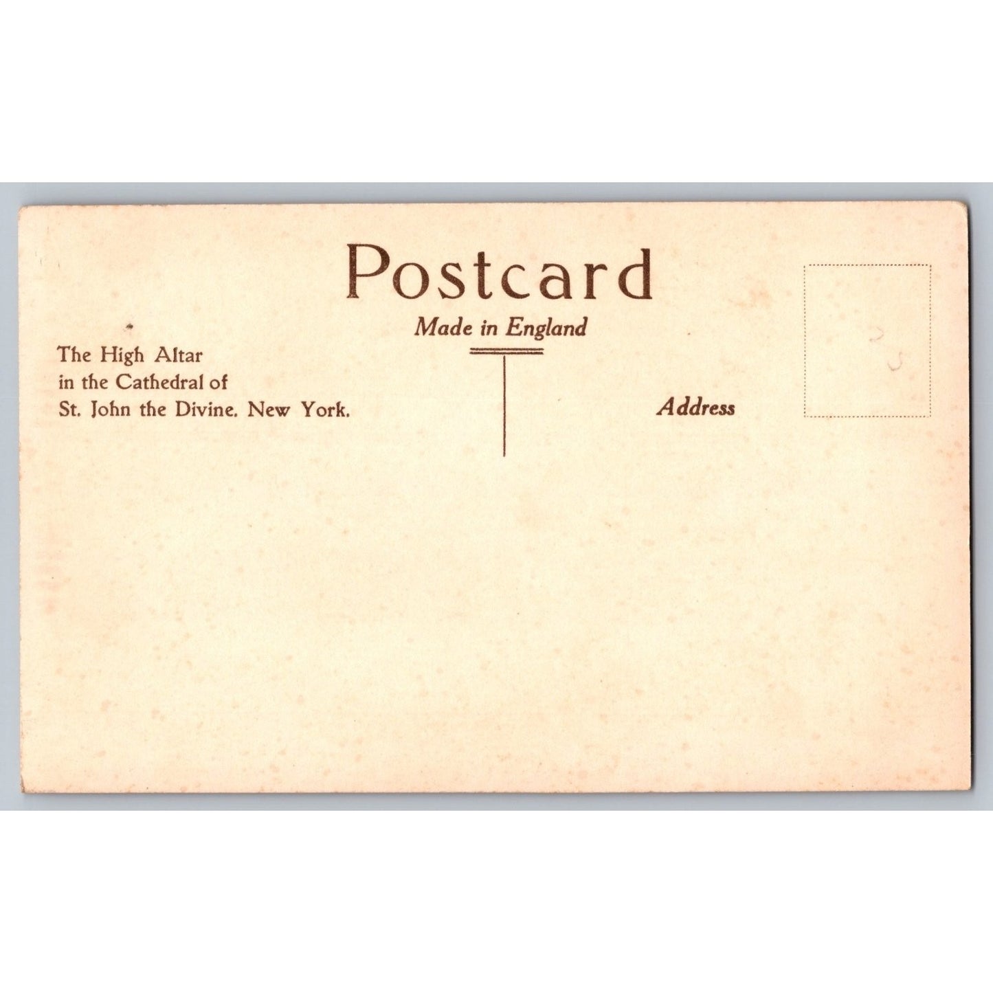RPPC New York City NY St John the Divine High Altar Cathedral Real Photo Postcard