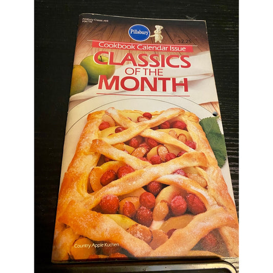 Pillsbury Cookbook Booklet Calendar Issue 1986 Classics of the Month Recipes