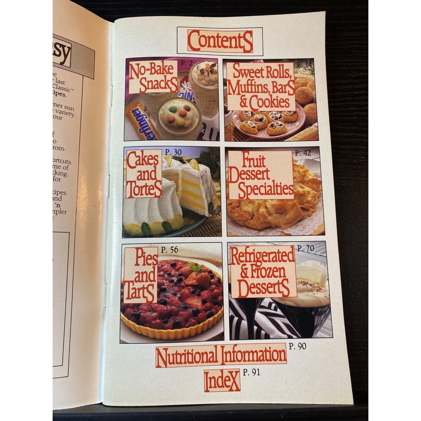 Pillsbury Classic Cookbook Booklet Sweet N Easy Dessert To Snack Recipes 1986