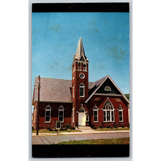 Harrington DE Delaware Trinity Methodist Church Chrome Postcard F W Brueckmann