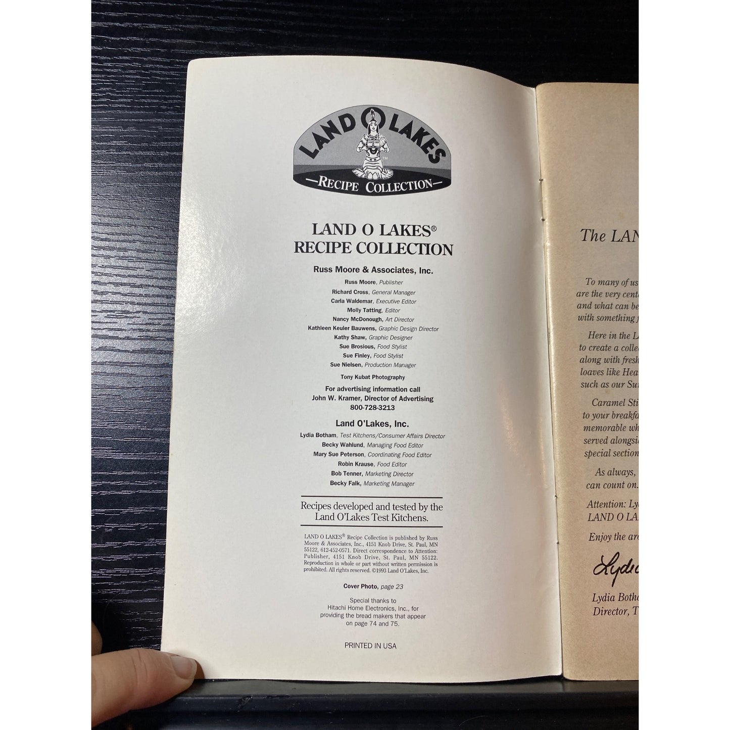 Land O Lakes Recipe Collection Bread 1993 Cookbook Booklet Vol. 7