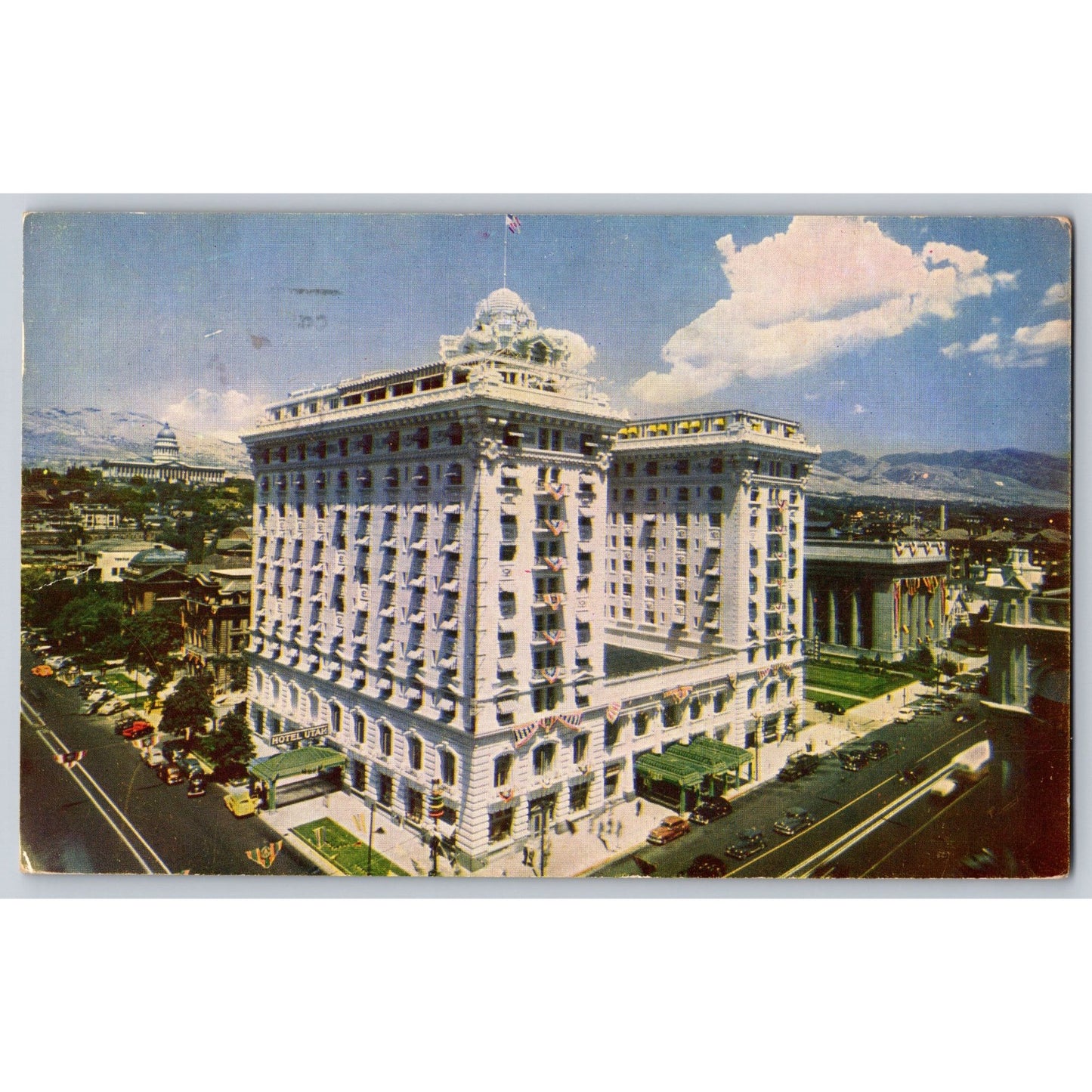 Salt Lake City UT Utah Hotel 1957 Chrome Postcard Used Color-King Mike Roberts