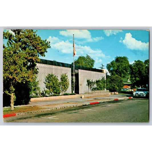 Ontario City CA California Library Chrome Postcard Used David Rubinoff