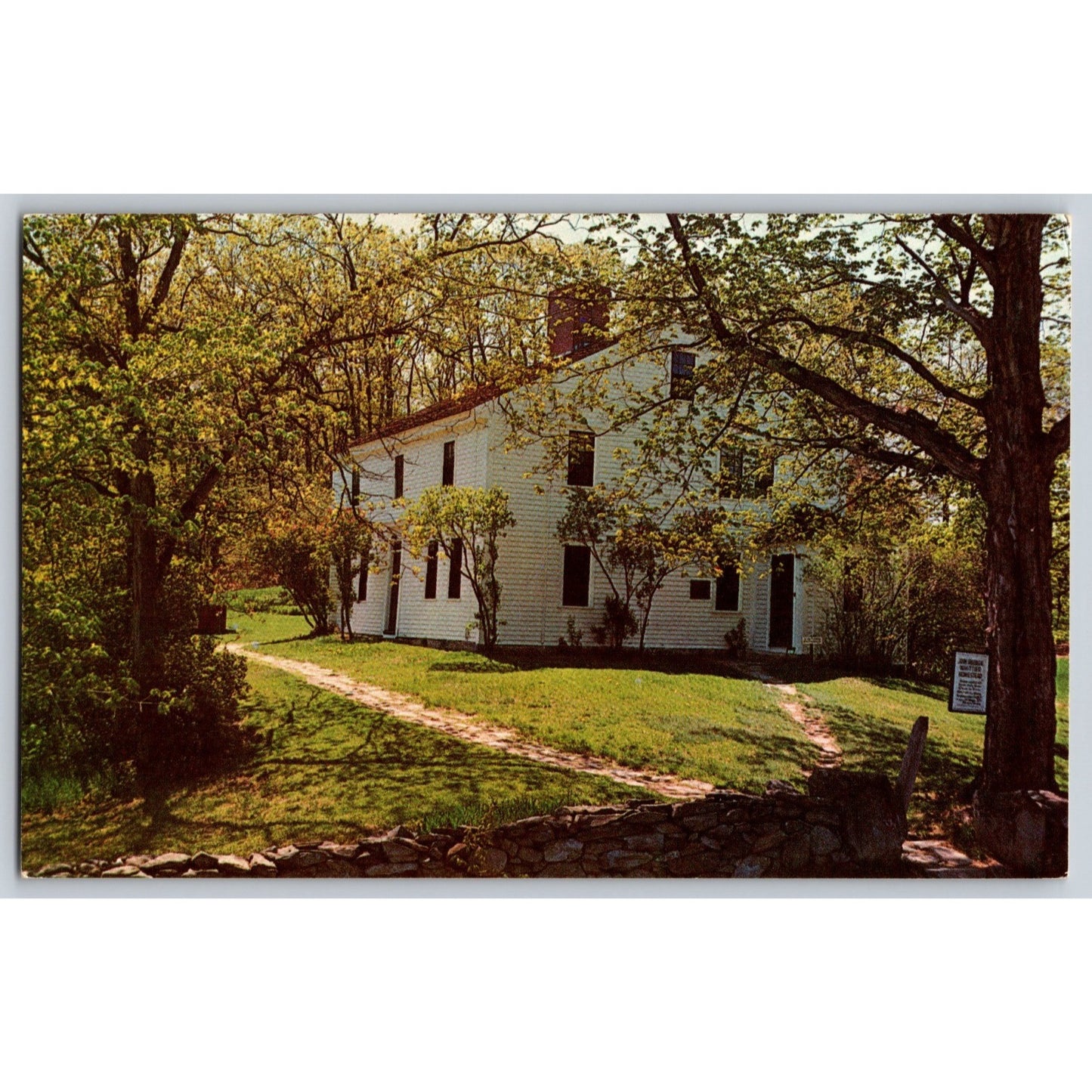 Haverhill MA Massachusetts John Greenleaf Whittier Home Chrome Postcard Unused