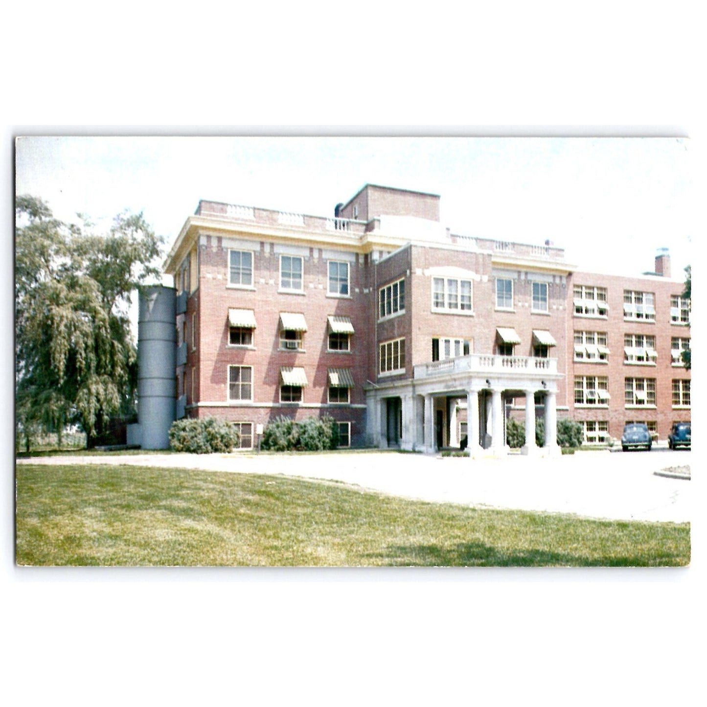 Washington IA Iowa First County Hospital Chrome Postcard Unused