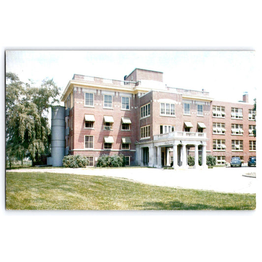 Washington IA Iowa First County Hospital Chrome Postcard Unused
