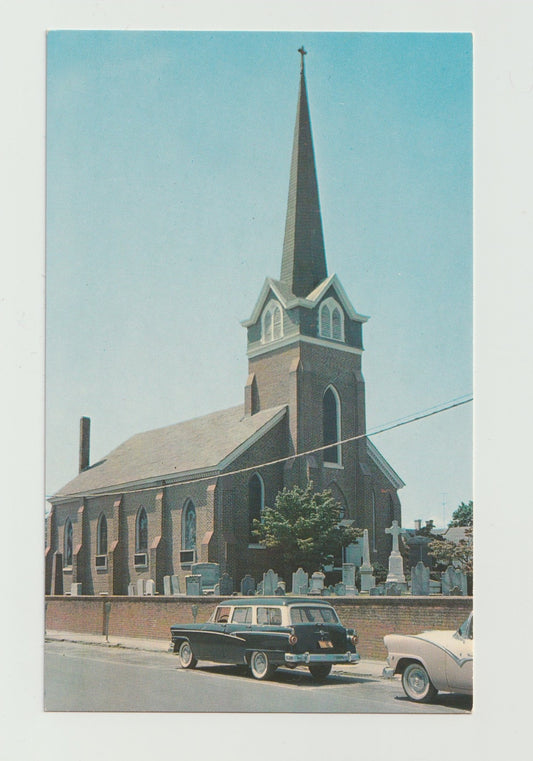 Postcard DE Delaware Lewes Old Saint St Peter's Episcopal Church 1950s Chrome Unused