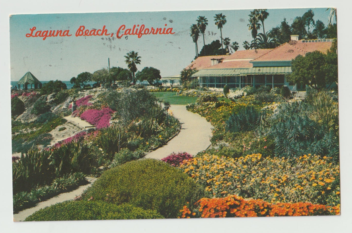 Postcard CA California Laguna Beach Victor Hugo Inn Chome Used