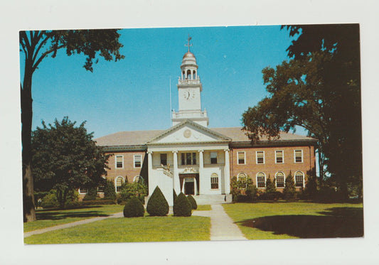 Postcard CT Connecticut Stratford Town Hall Chrome Unused