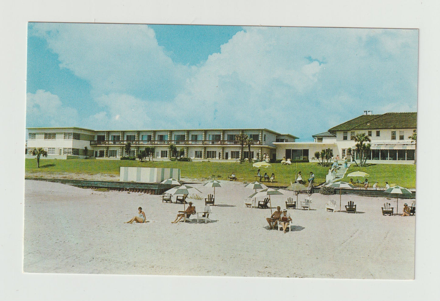 Postcard FL Florida Daytona Beach The Whitehall Motel Chrome Unused