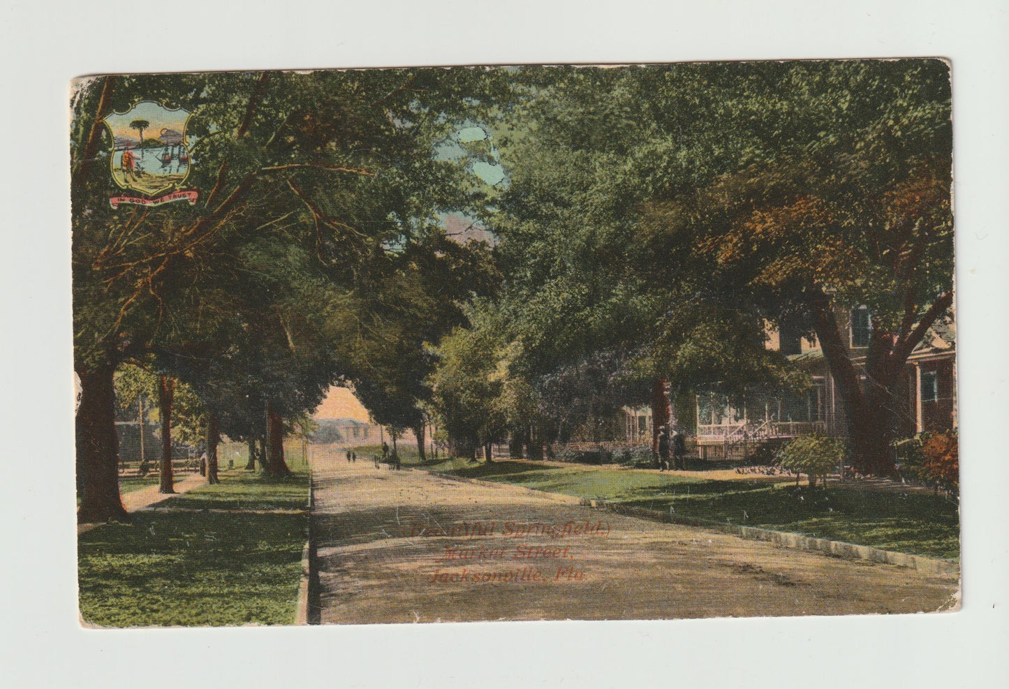 Postcard FL Florida Jacksonville Market Street 1916 Used