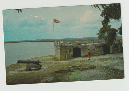 Postcard GA Georgia St Simon Island Fort Frederica Chrome Unused