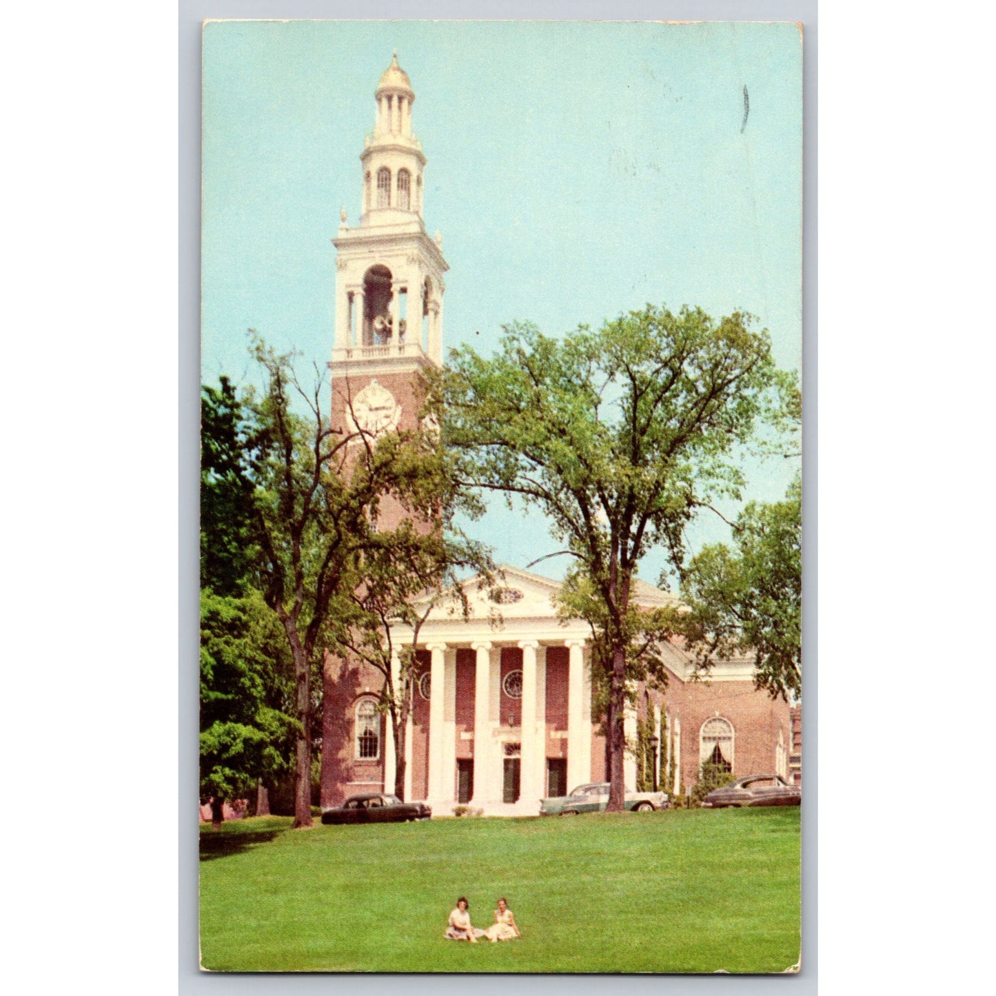 Burlington VT Vermont University Of Vermont Ira Allen Chapel 1957 Chrome Postcard