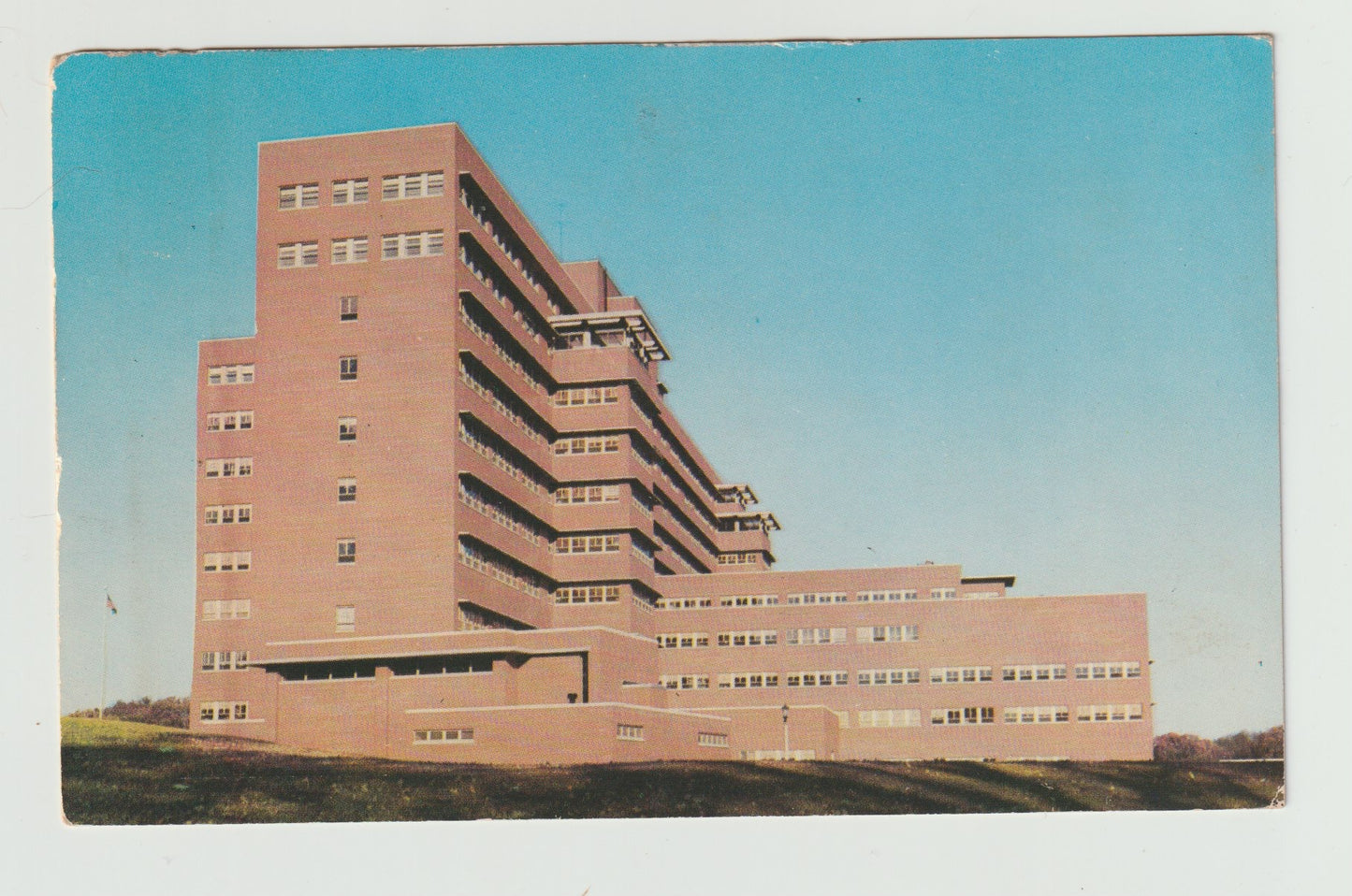 Postcard IA Iowa Iowa City Veteran's Hospital State University Chrome Unused