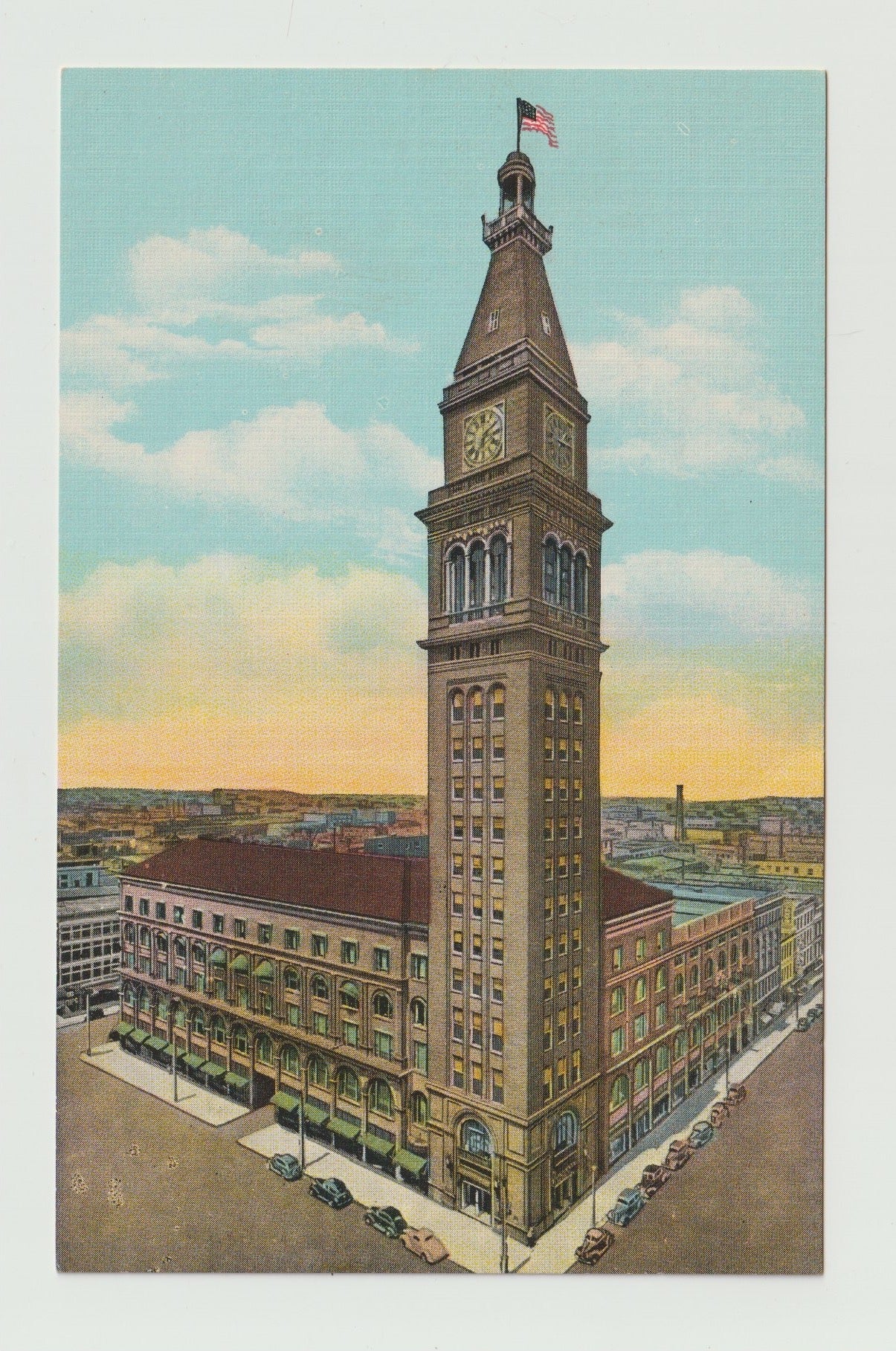 Postcard CO Colorado Denver Daniels & Fisher Tower 30-40s Unused