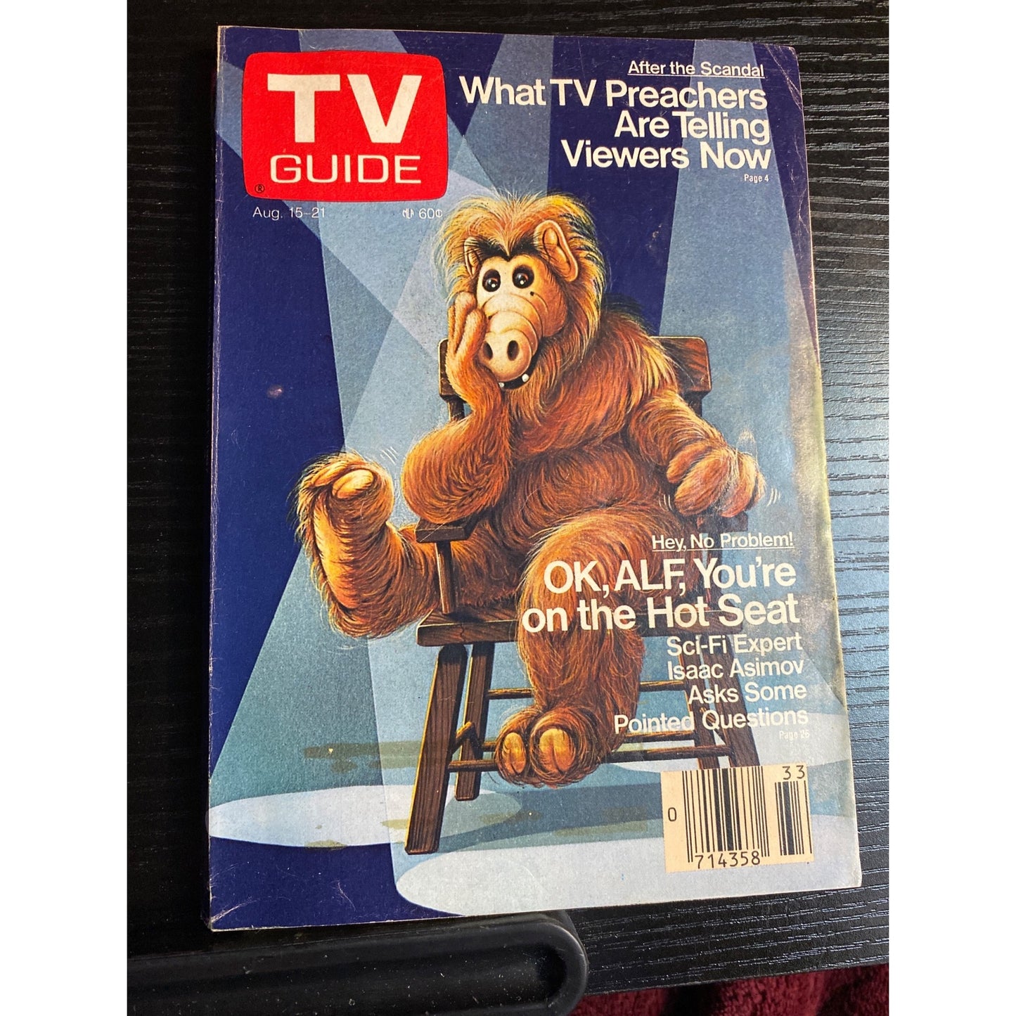 TV Guide August 15-21 1987 Issue Featuring ALF On Cover