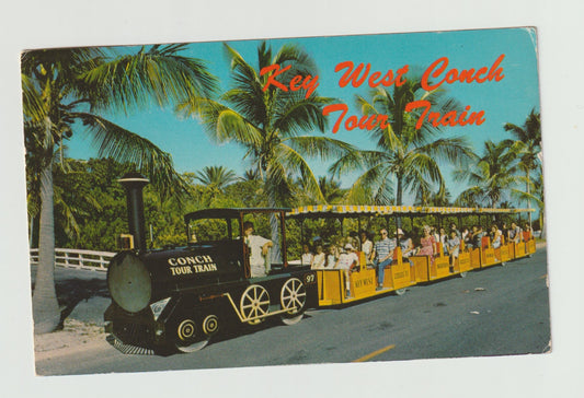 Postcard FL Florida Key West Conch Touring Train 1970 Chrome Used