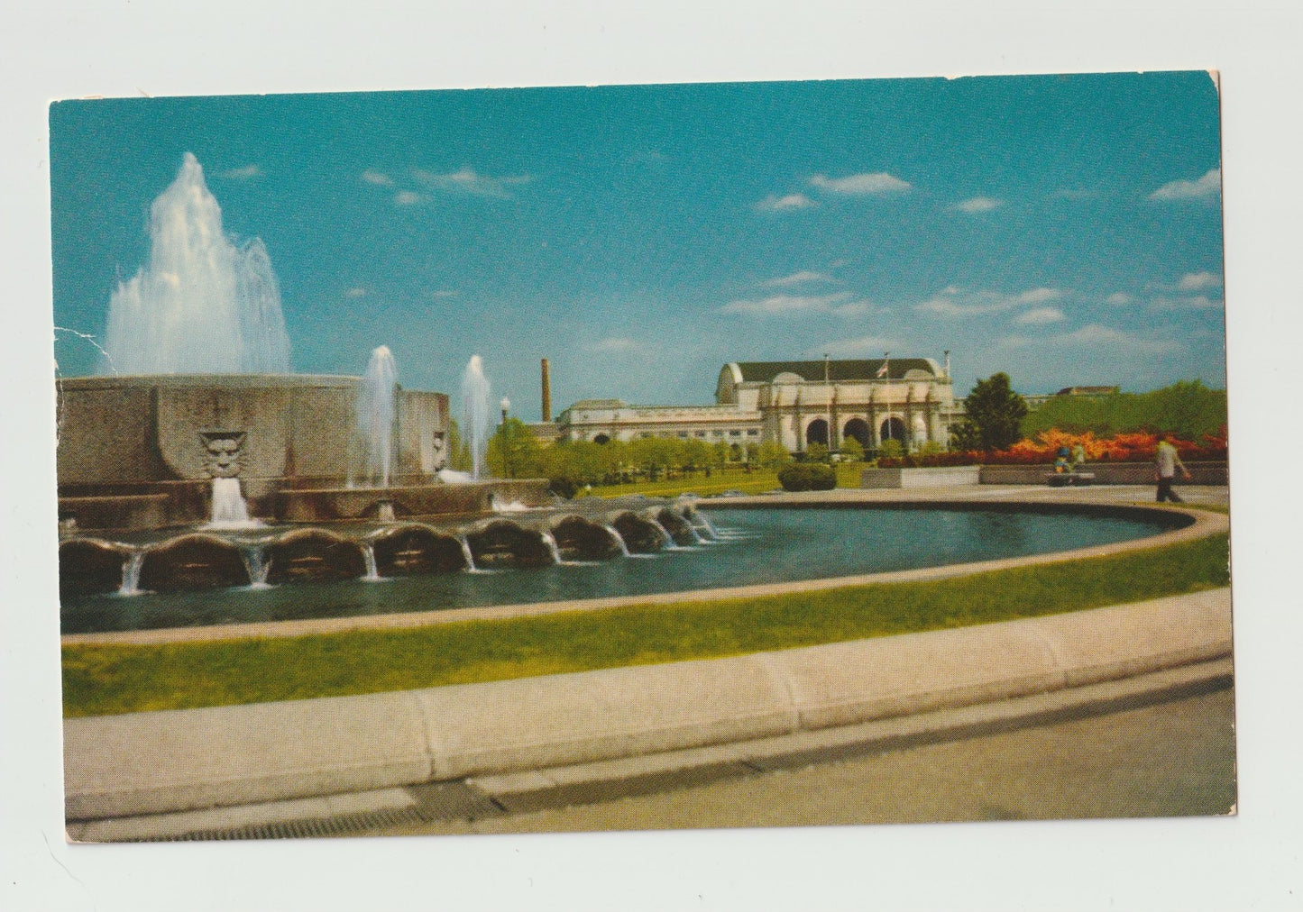 Postcard DC Washington Union Station Fountain Chrome Used