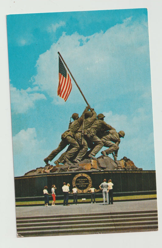 Postcard DC Washington Marine Corp Memorial Iwo Jima Statue Chrome Used
